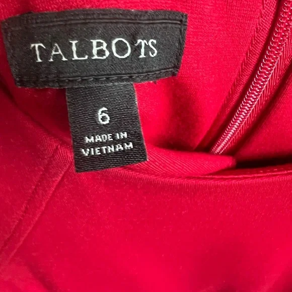 Talbots Vibrant Red Midi Dress - Picture 3 of 3